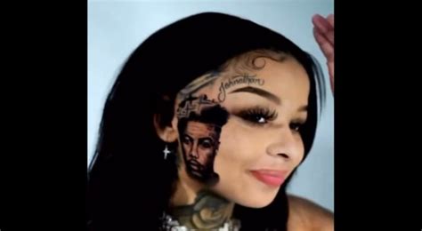 chrisean rock et blueface|Blueface debuts Chrisean Rock face tattoo